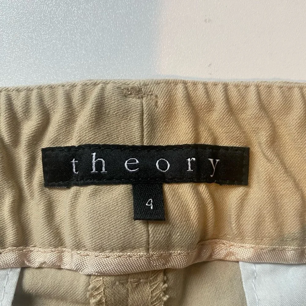 Theory Khaki Wide‎ Leg Flare trouser Tall Long